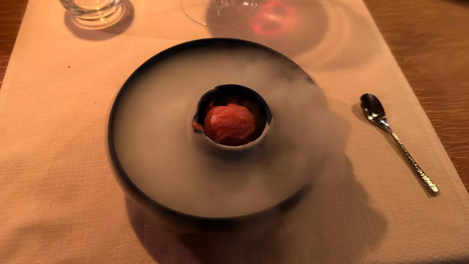 Dessert fumé au Kapitel 7